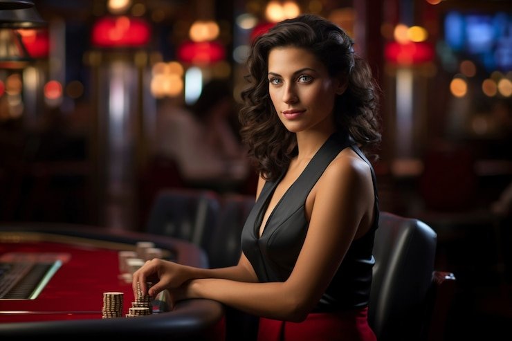 Aplikasi meja21 menampilkan meja dealer langsung blackjack di layar Android